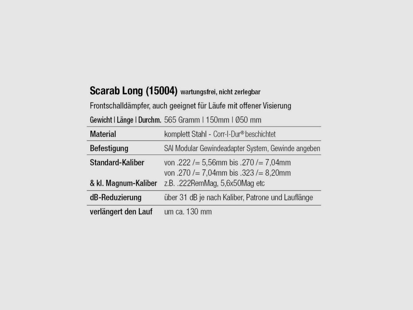 SmallArms Industries Scarab Long Black .222-.270