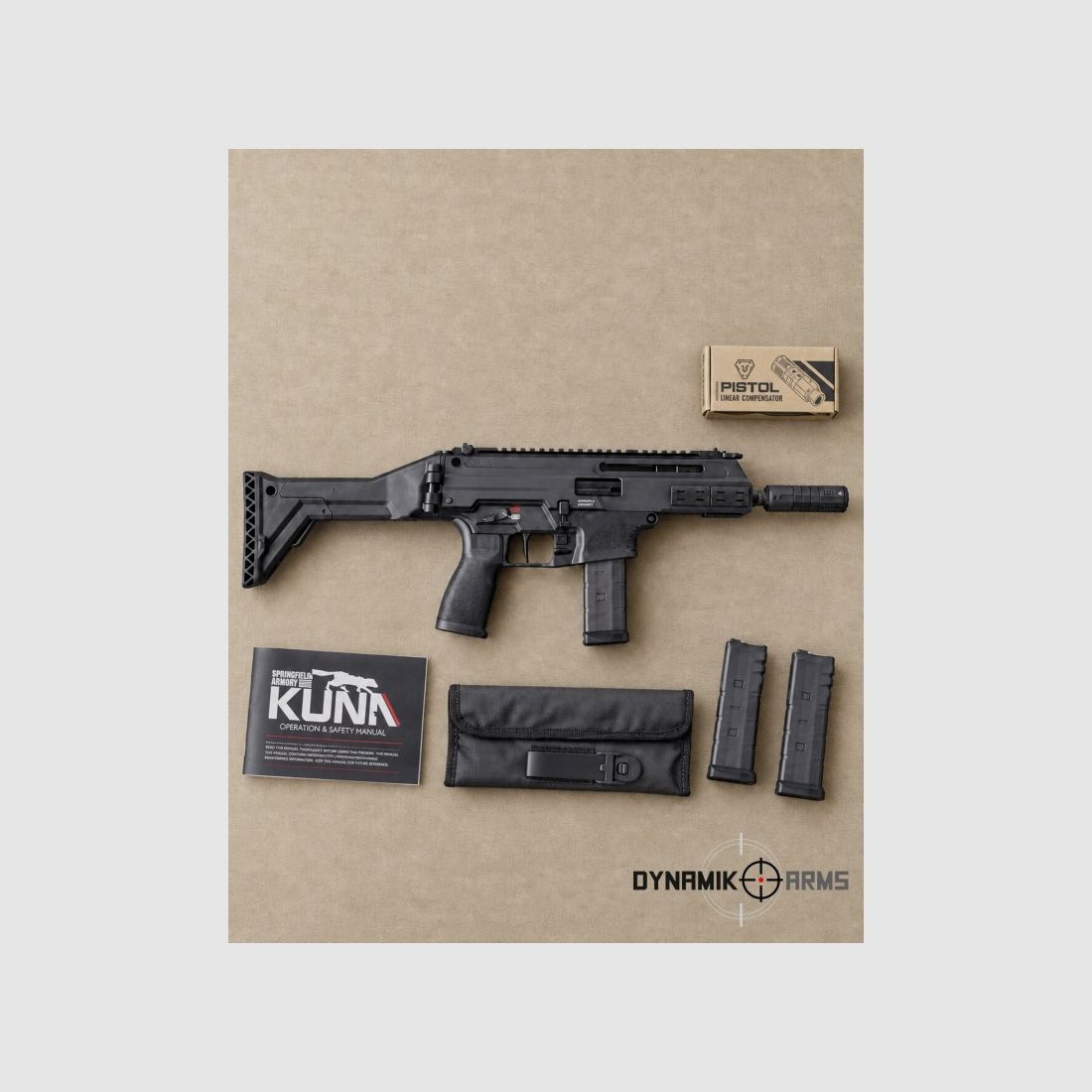Springfield Armory KUNA 5.5" 9mm Fix Stock & Strike Industries Compensator, Bild 6 von 8
