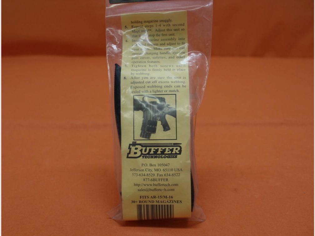 Buffer Technologies AR-15: MagCinch 30+ Magazin-Verbinder m. Gurtband f. 2 Magazine, Nylon/Kunststoff VE 2 St.
