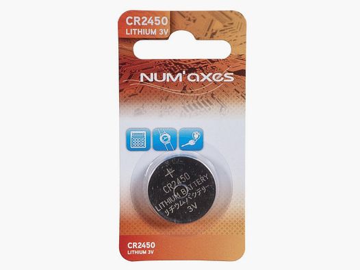 Blister 1 batterij Num'Axes - CR2450 lithium 3 V (Equivalent: DL2450)