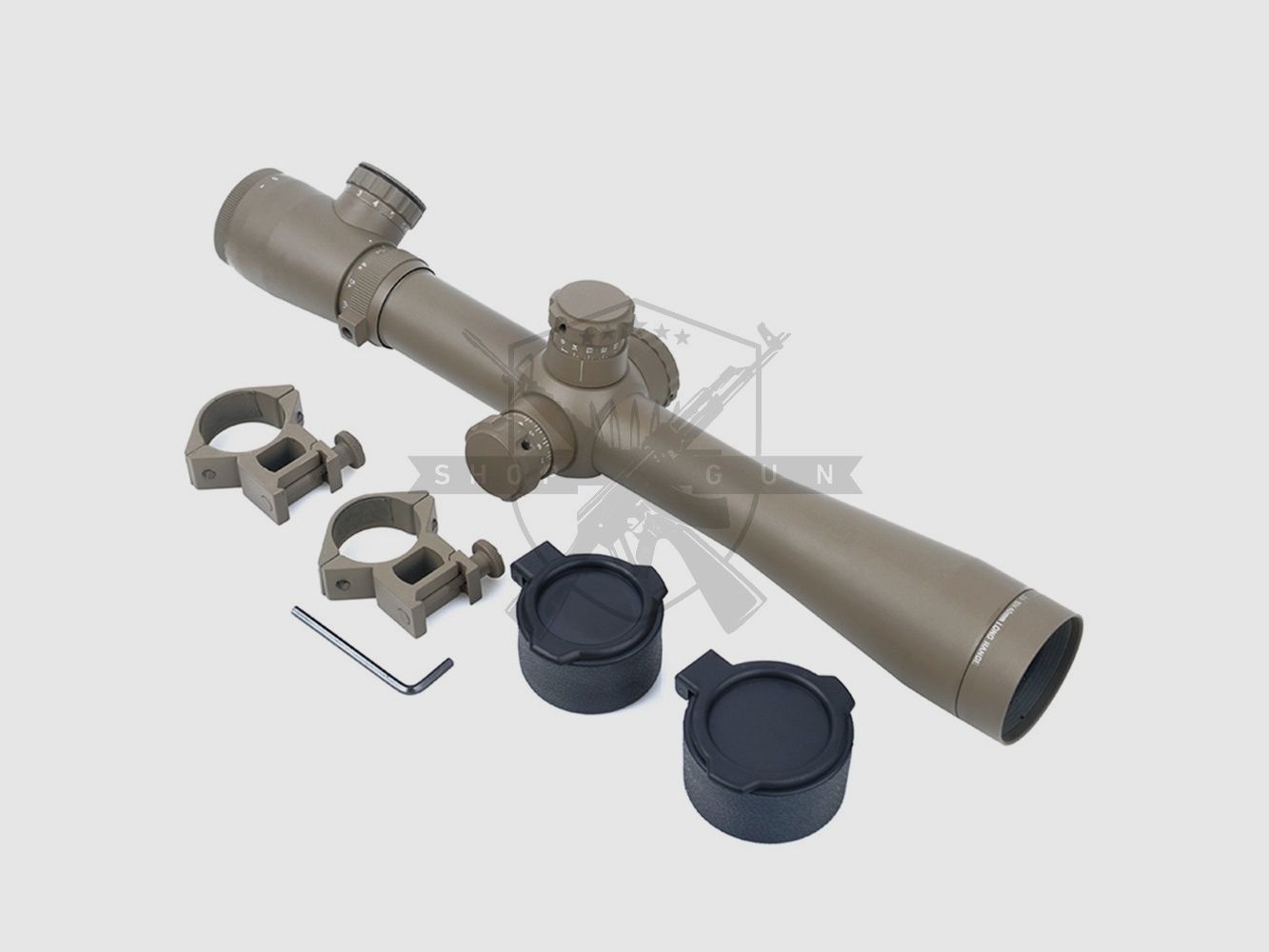 3.5-10×40E-SF Zielfernrohr mit rot/grün beleuchtetem Fadenkreuz (TAN)