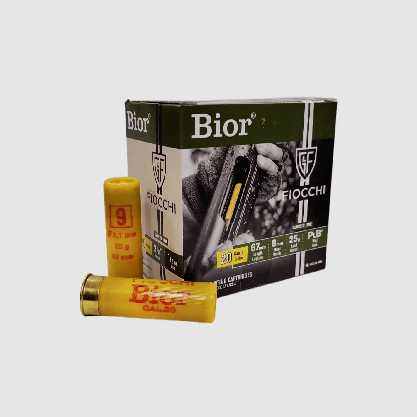 Cartuchos Fiocchi Bior cal. 20/67 25 g plomo 9