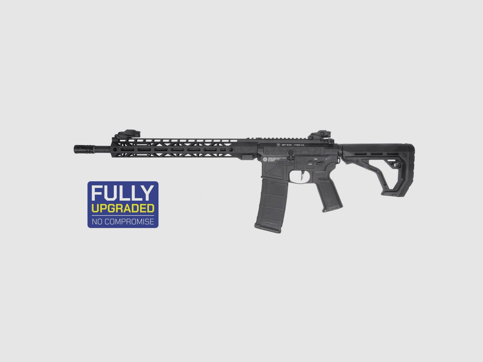 GP R15 FREYA 13" CNC Mlok FREYA ALPHA S-AEG Schwarz Frei ab 18 Jahren | Delta Armory