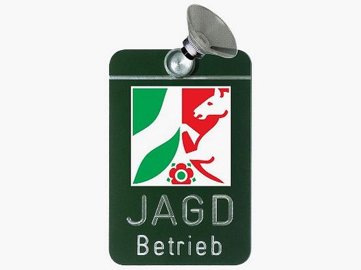 Autoschild Jagdbetrieb - Nordrhein-Westfalen