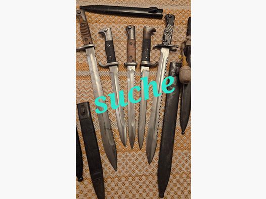  Bajonette Seitengewehre Notbajonette Dolch Messer, keine Orden oder k98 oder militaria 