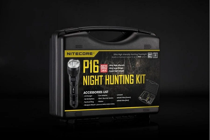 Jagdset Hunting Kit Nitecore mit P16-Taschenlampe (960 Lumen)