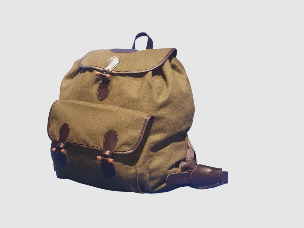 Sac à dos SODIA avec large poche extérieure et cuir, image 1 sur 2