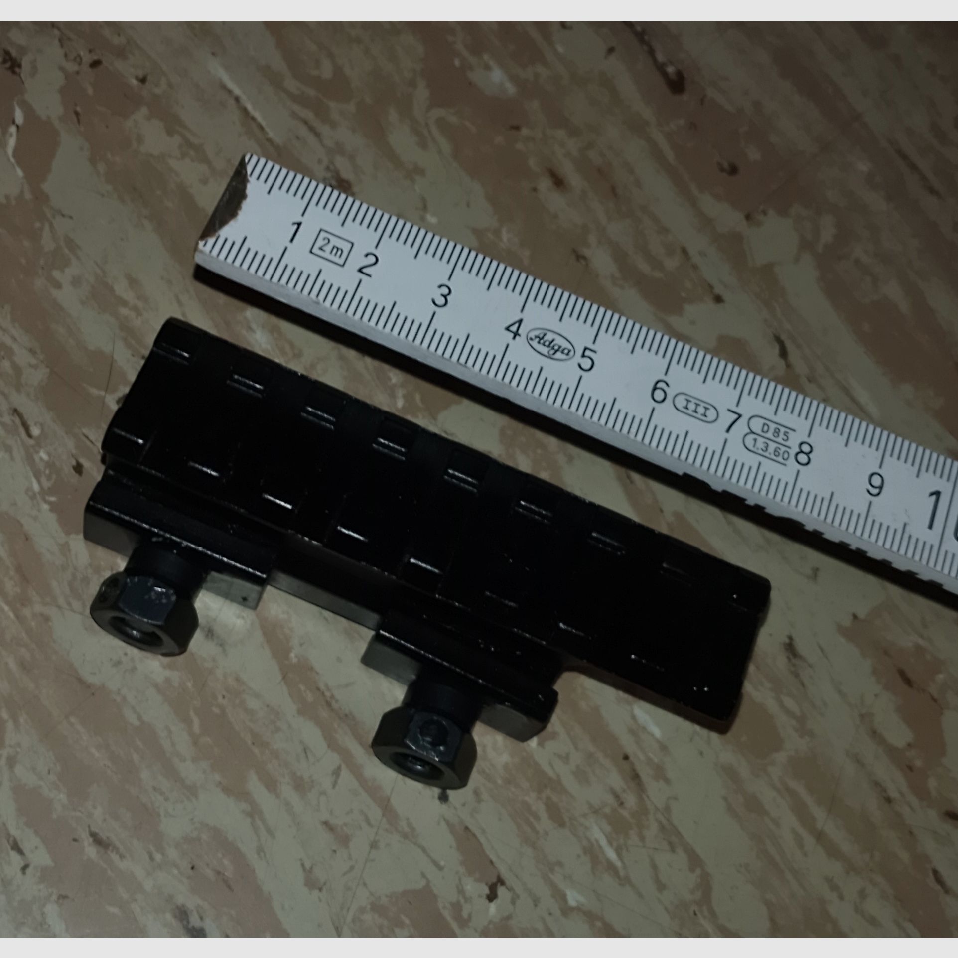 21mm Rail Picatinny Raiser erhöhung Montage Schiene 25mm hoch 80mm lang 