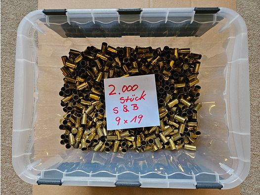 9 x 19 łuski od S&B; 2.000 sztuk