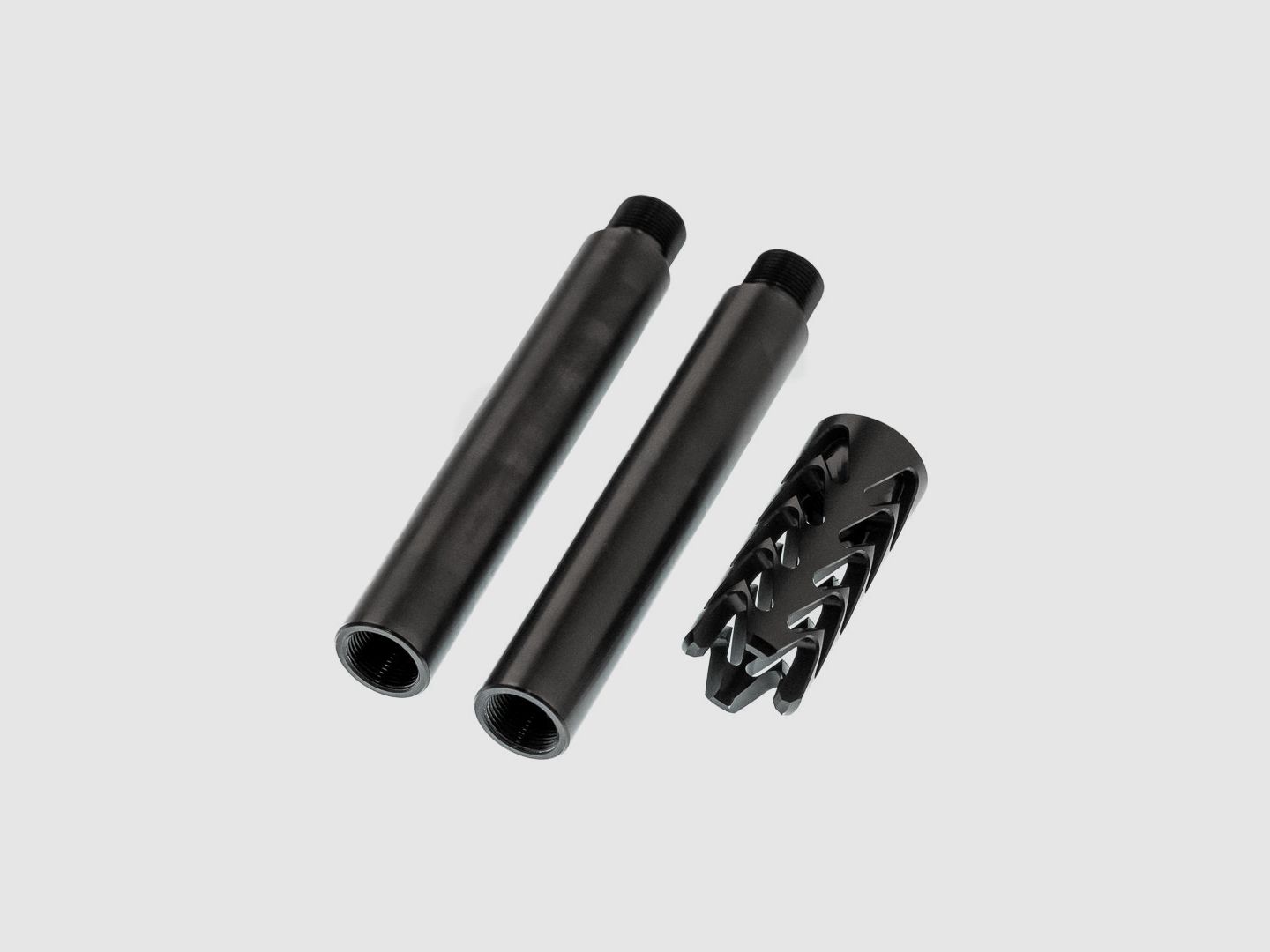 BUNDLE | 2x Sniper Barrel + 1x MUZZLE BRAKE | HDR50 | HDR50-L | HDP50 | GEN.2 Version | Sniper Lauf + Mündungsfeuerbremse | L 31cm | 15x1 Gewinde thread | Cal. 50