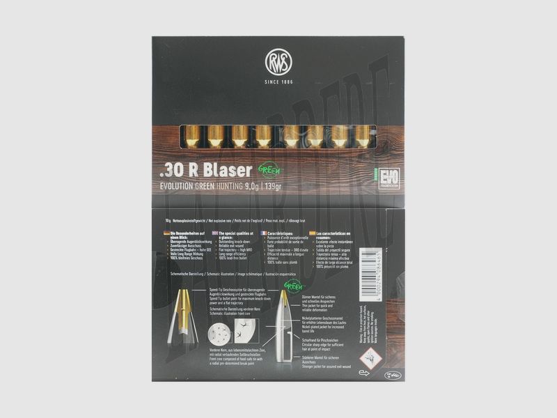 RWS EVO GREEN 9G / 139GR (Patrone)