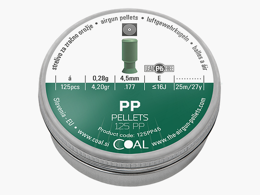 Coal PP-Pellets 125 Diabolos (Peloty Plastikowo-Metalowe) Bezołowiowe Kal. 4,5mm/.177 125 szt.
