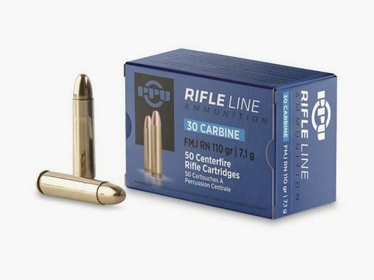 PARTIZAN CARTRIDGES 30 CARBINE (30 m1) FMJ 7.1g/110 GRS box of 50