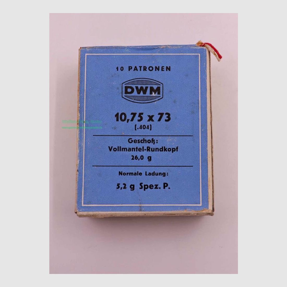 DWM, Berlin Büchsenpatronen .404Rimless (10,75x73)