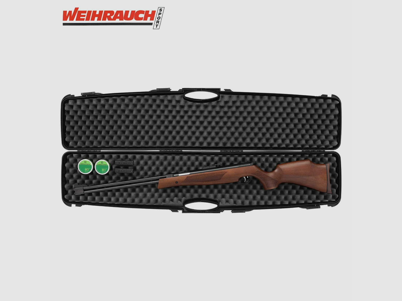 SET Luftgewehr Weihrauch HW 77 4,5 mm (P18) + Koffer inklusive 2 Zahlenschlösser + 1000 Diabolos