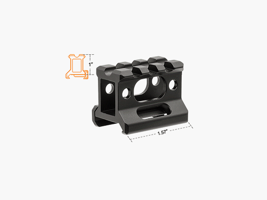 UTG Super Slim rehausseur Picatinny, hauteur de 1", 3 fentes