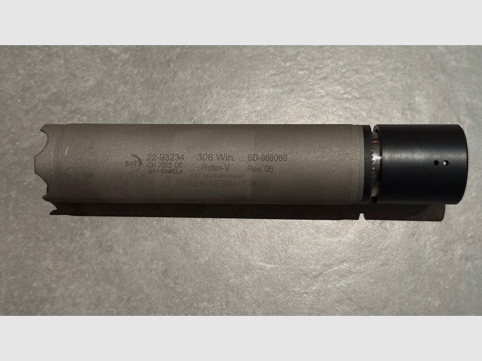 HAENEL CR308 schwarz 16,65" Lauf Direktabzug, max. 20 Schuß Gesamtleistung incl. B&T Schalldämpfer