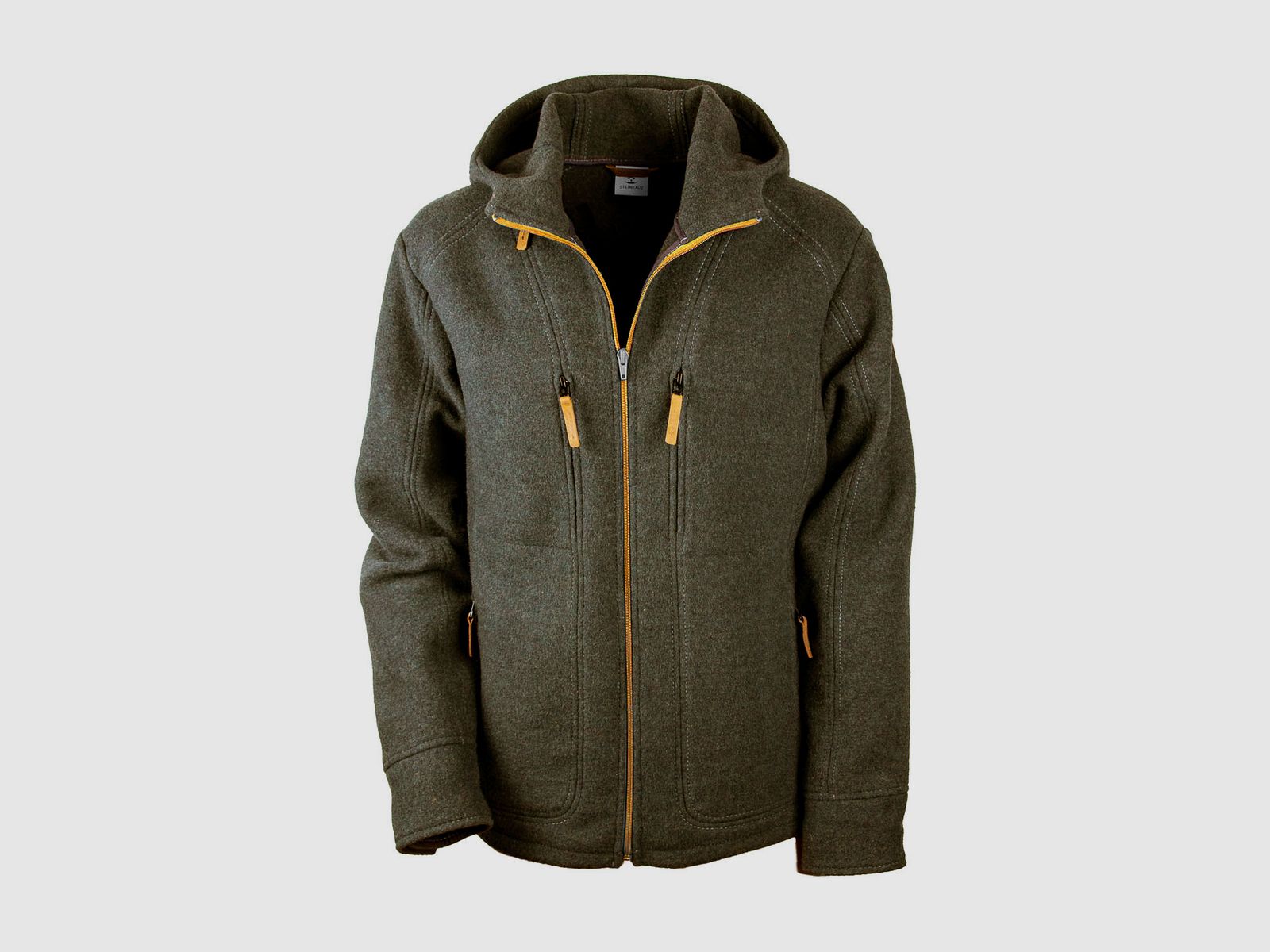Lodenfleece-Hoodie "Kapuzenhuber", Schiefer