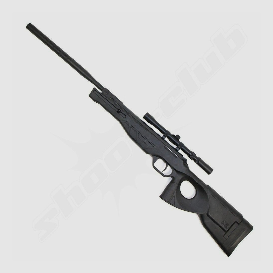 UX Patrol Luftgewehr mit ZF 4,5mm Diabolos schwarz