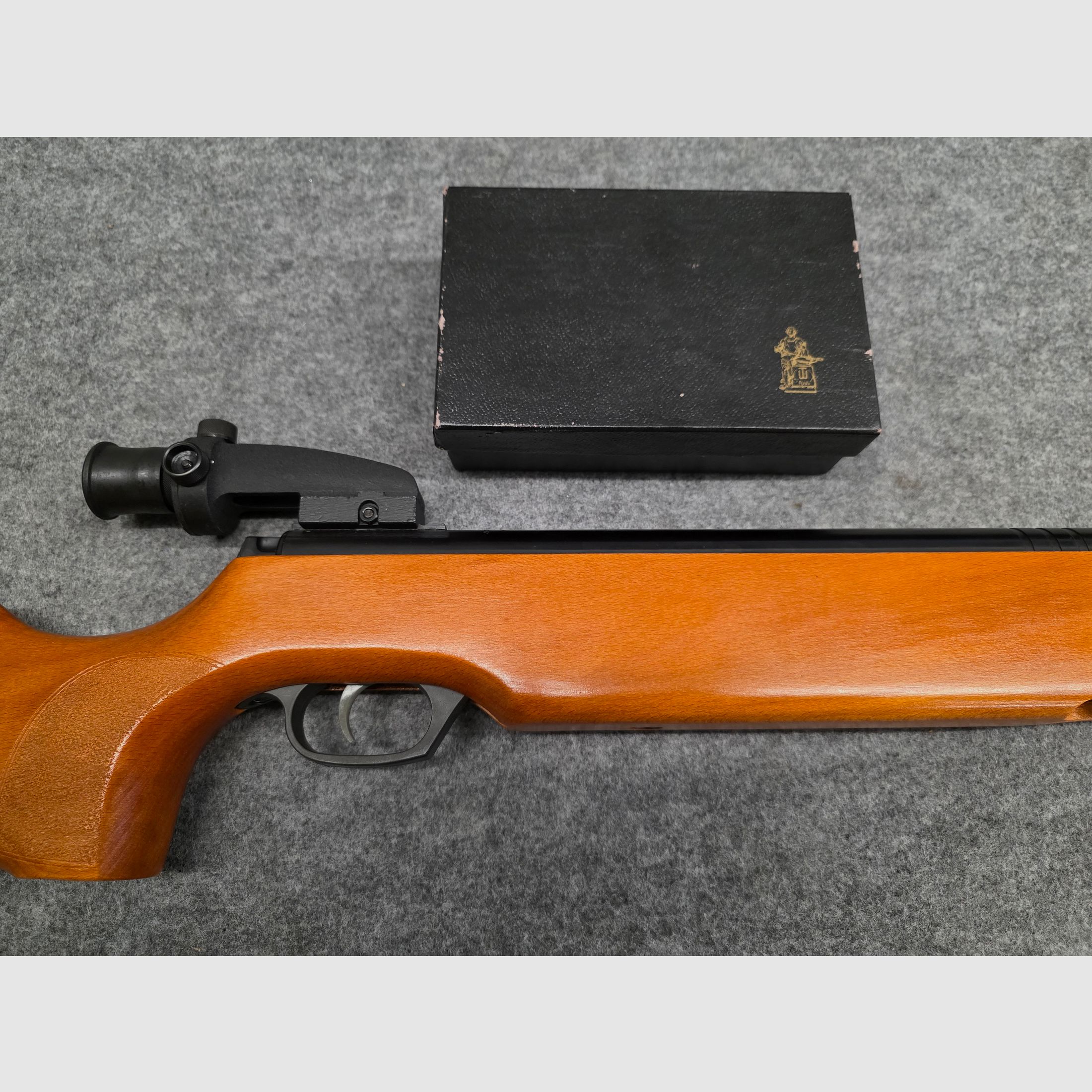 ¡Como comprado ayer en la tienda! Haenel 303 - 8 Super con disparador fino, diopter, cañón plegable, carabina de aire comprimido Kirmes 4.5mm.