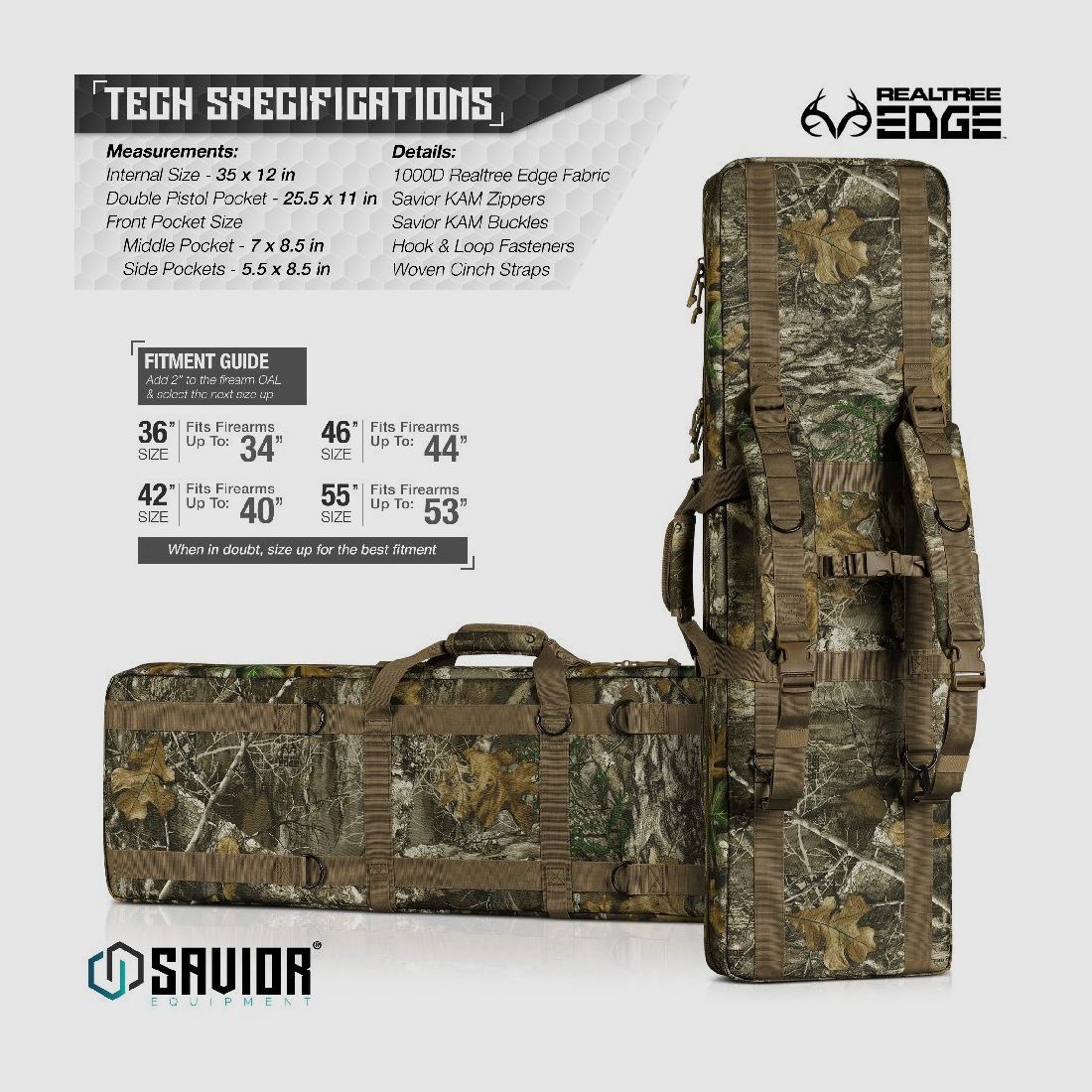 SAVIOR CAMO AMERICAN CLASSIC 36″ REALTREE EDGE, Bild 7 von 7