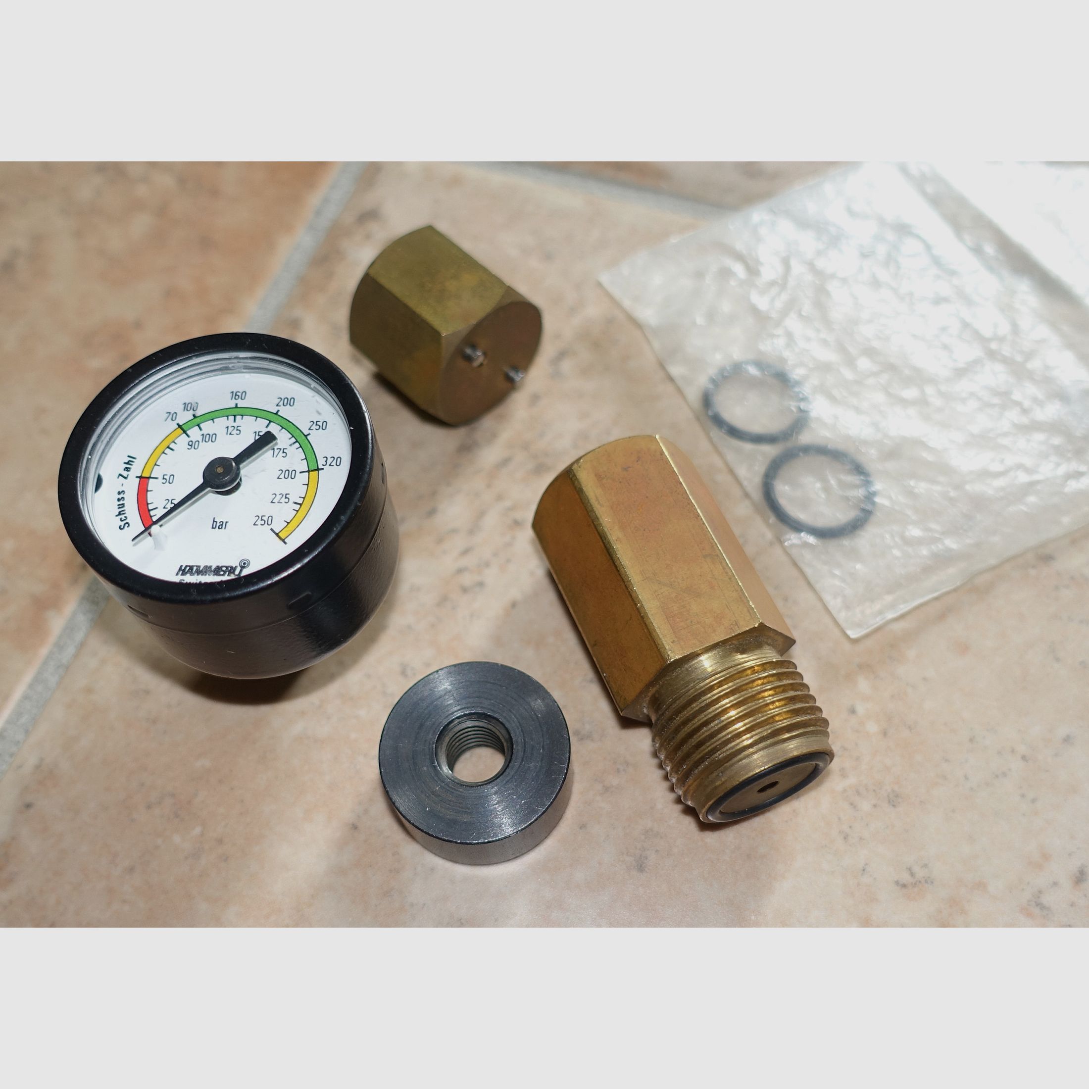 Hämmerli Manometer + Adapter usw.