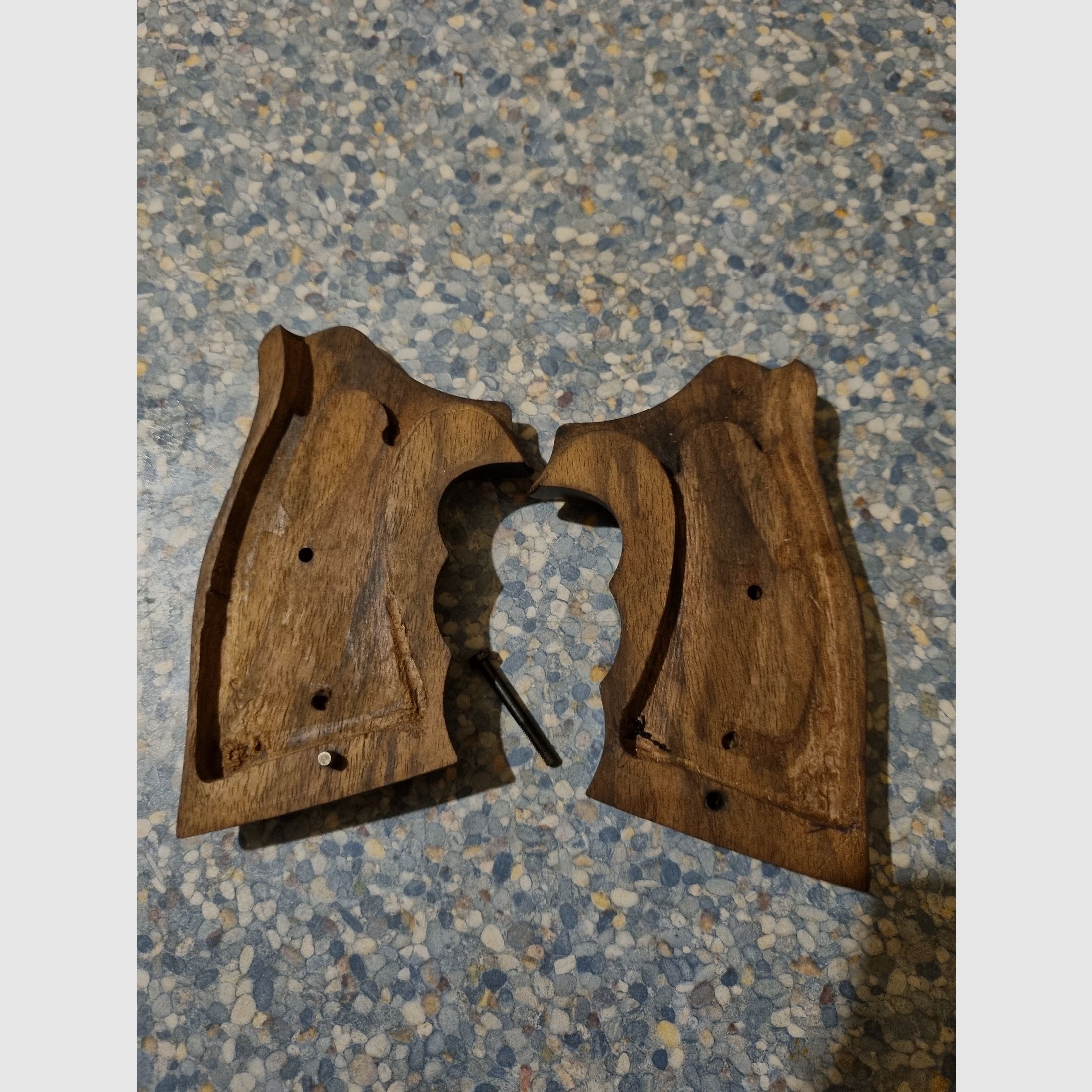 Nill wooden grip S&W square butt K-frame