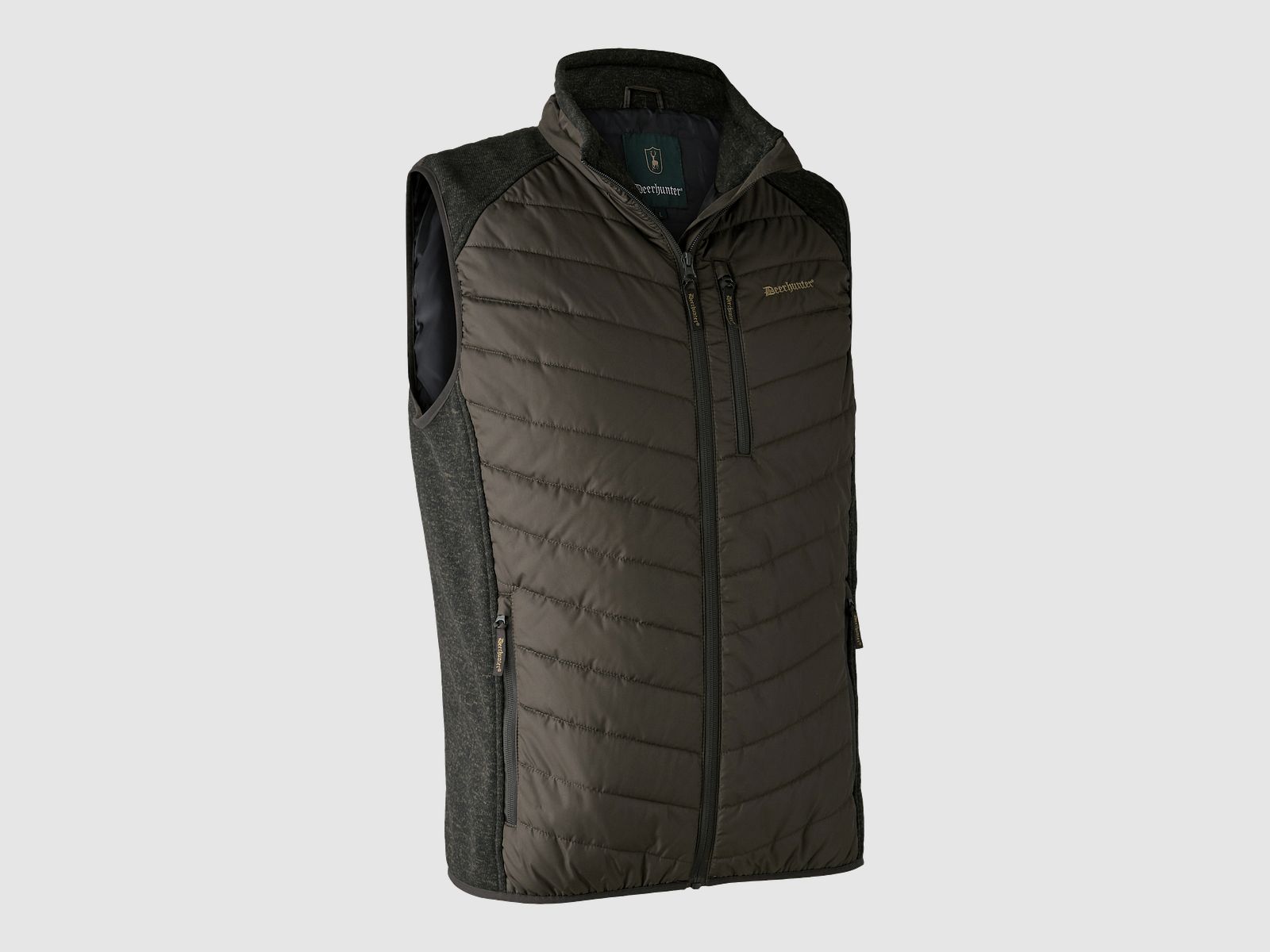 Deerhunter Moor Padded Waistcoat with knit Timber 2XL