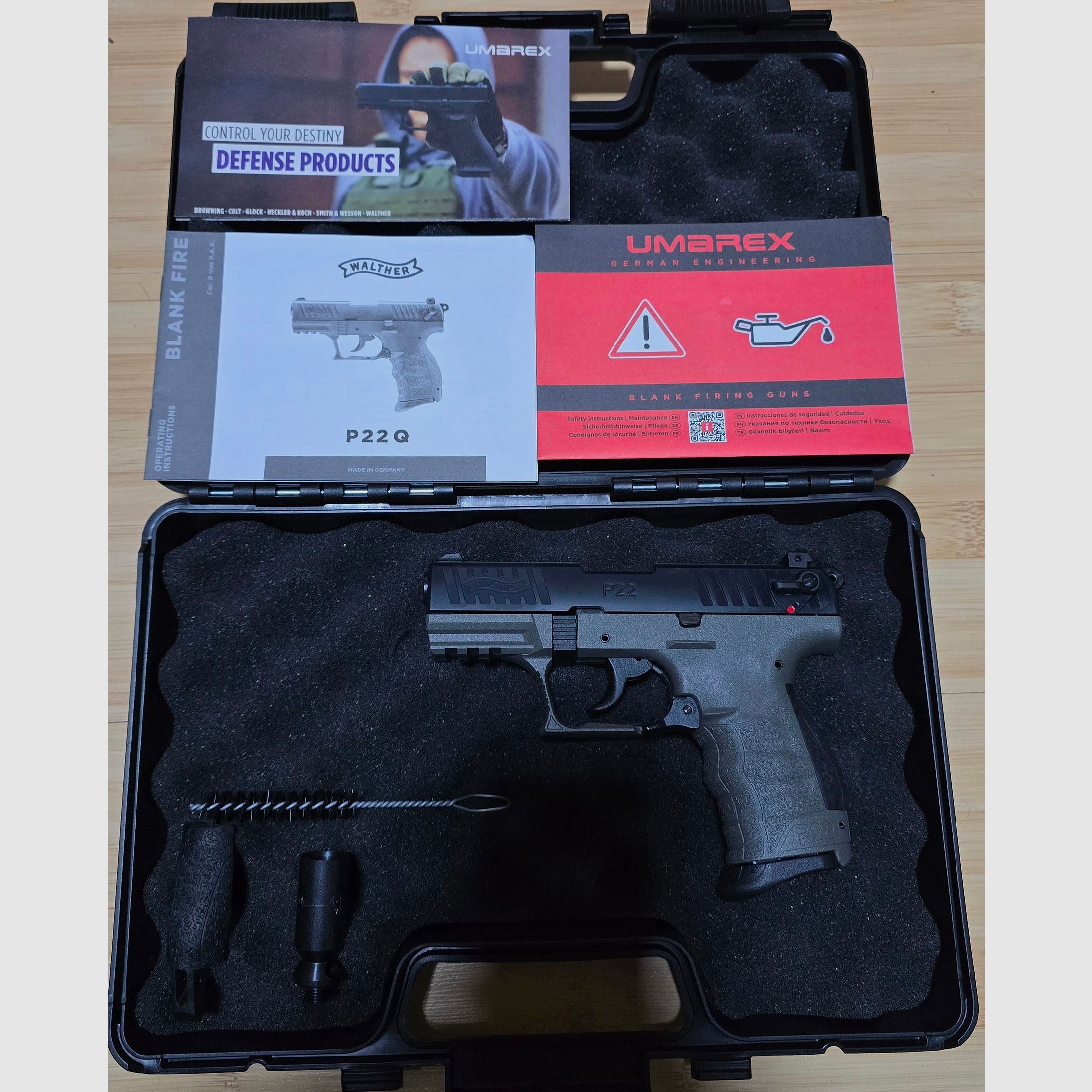 Walther P22 Q Meteor Grey Cerakote Schreckschuss 9mm PAK