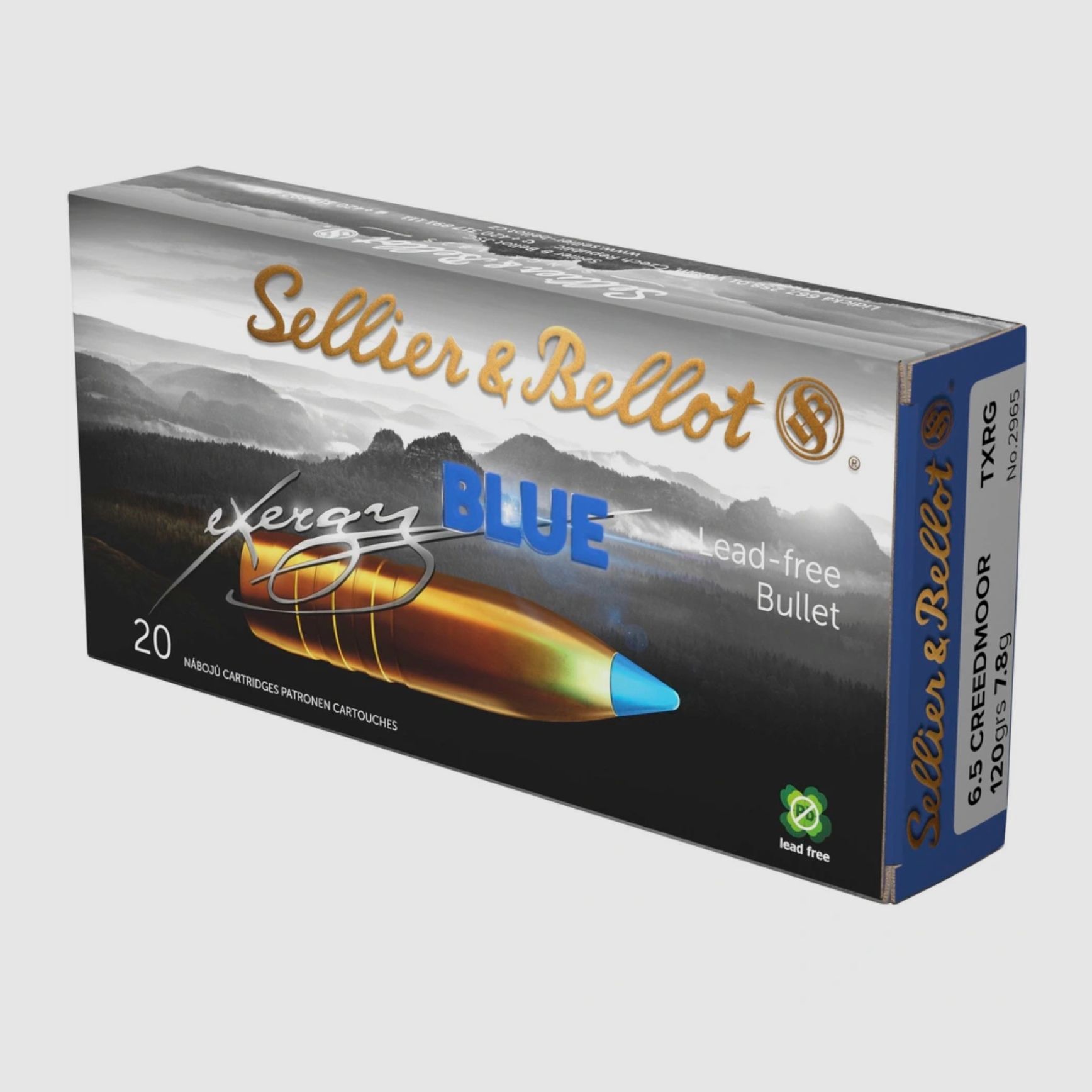Sellier & Bellot 2003918 6,5 Creedmoor TXRG azul 7,8g 120grs. 20 Stk sin plomo