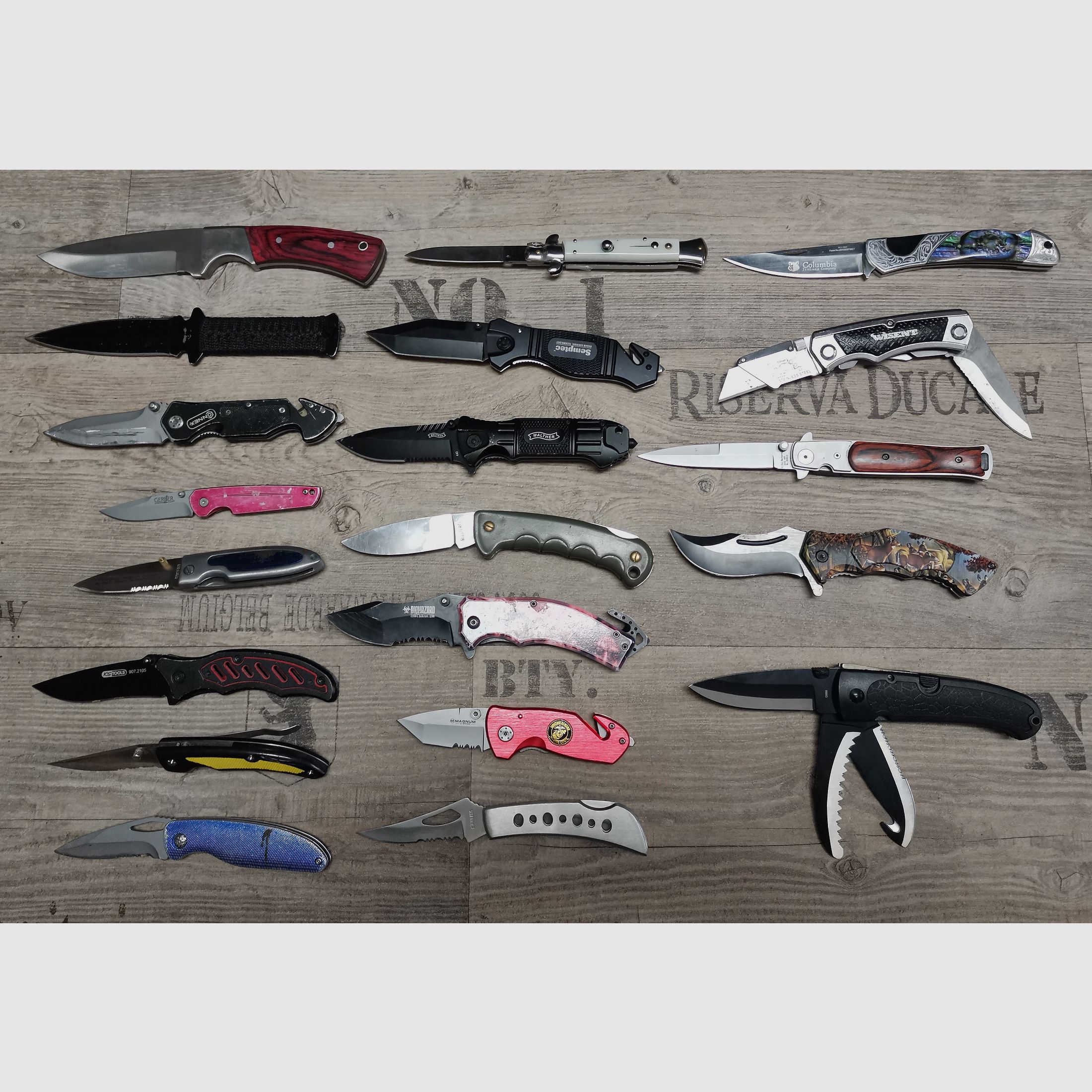 Messer Konvolut Böker Haller Walther Herbertz etc.  Einhandmesser Dolch Springmesser