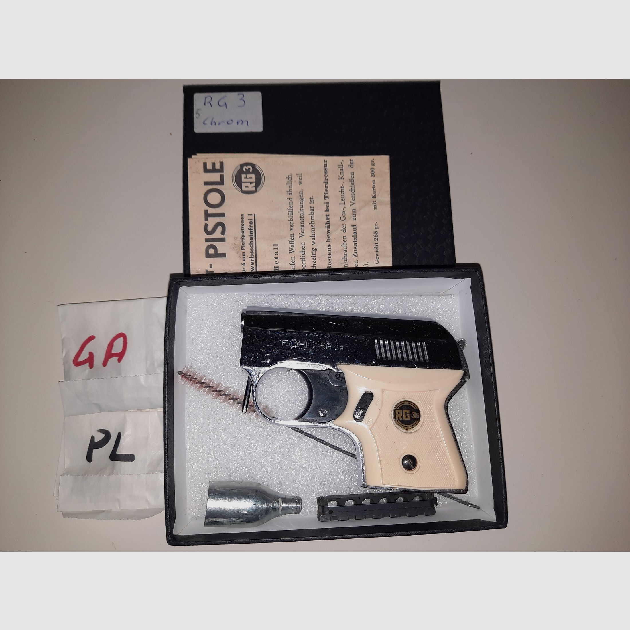 Röhm RG 3s chroomuitvoering met zeldzame afschietbekers