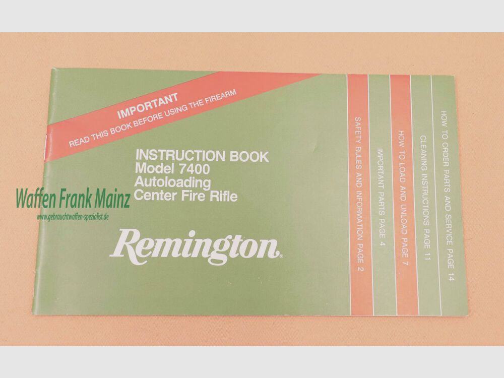 Remington - USA User Manual Mod.7400