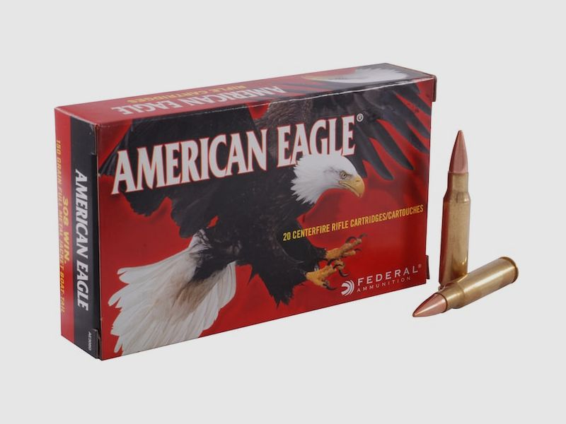 Federal American Eagle .308 Win. 150GR FMJ BT 20 cartridges