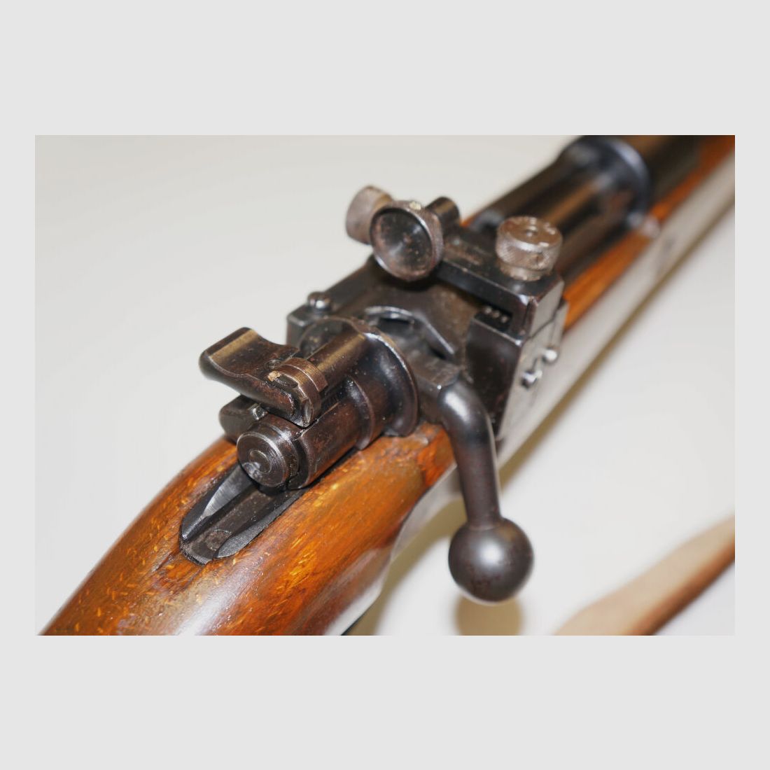 Mauser Werke Oberndorf a.N. Repetierbüchse, Matchgewehr byf42 Mauser K98k mit langen Matchlauf und Diopter, Korntunnel 6,5x55SE