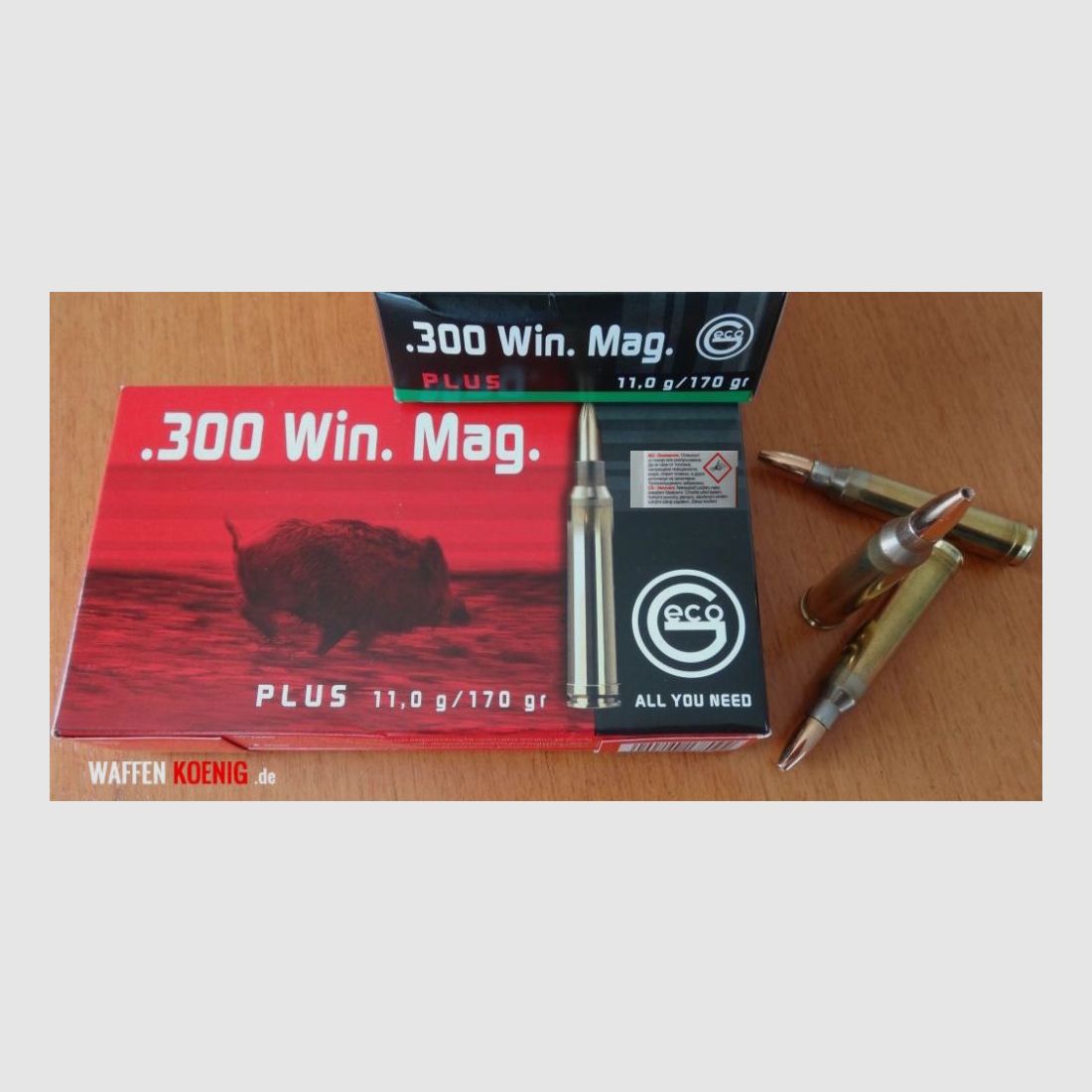 Geco	 80 GECO Plus Patronen: .300 Win.Mag. 11,0g / 170gr