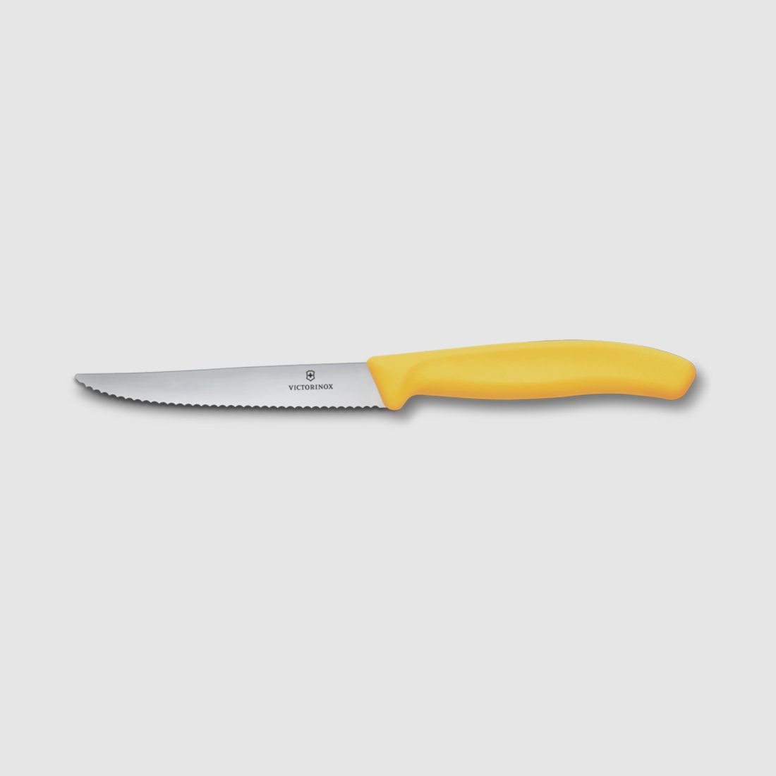 Victorinox Swiss Classic Küchenmesser mit Wellenschliff 11 cm gelb