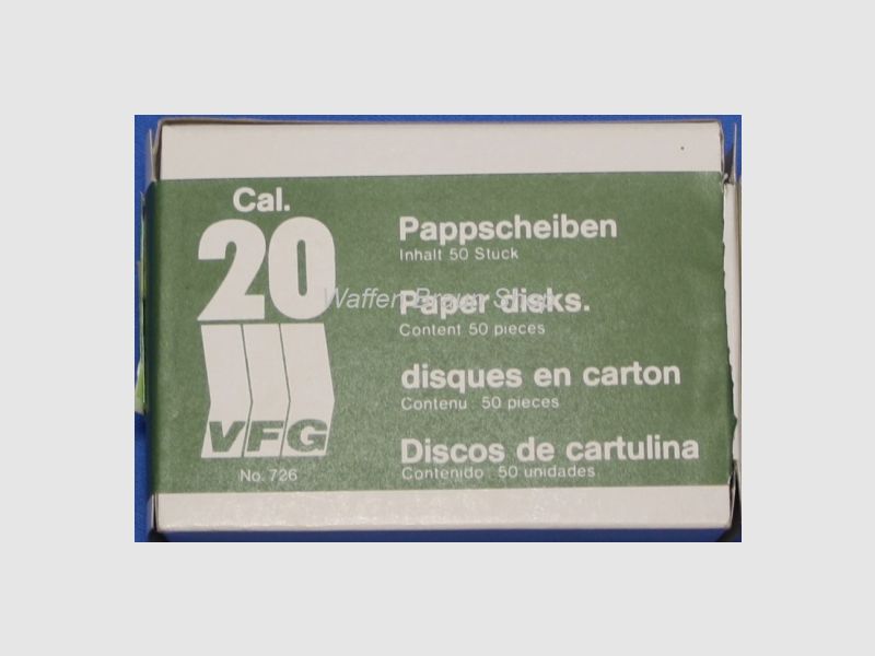 VFG Pappscheiben KAl.20 50 Stück