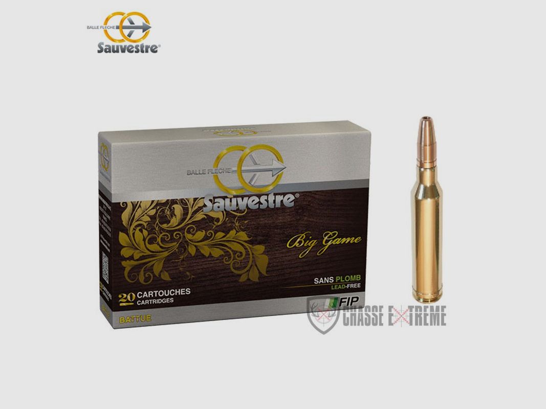20 Patronen SAUVESTRE FIP Battue ohne Blei 132gr Kal. 7mm Rem Mag