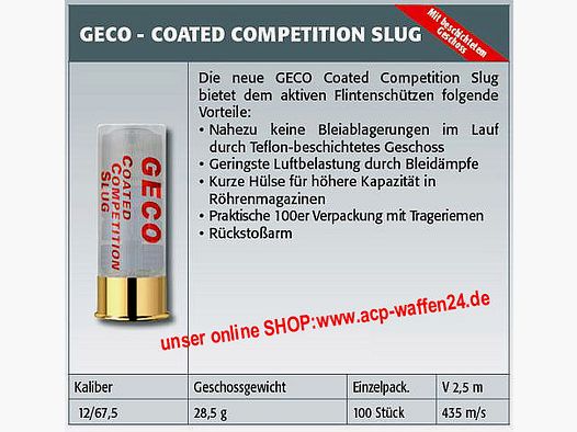 Geco	 Coated Competetion Slug