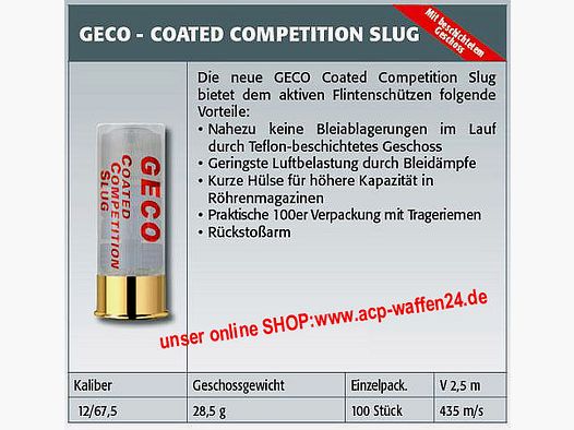 Geco Coated Competition Slug