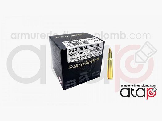 100 Munition 222 Sellier & Bellot FMJ