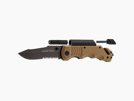 Couteau pliant tactique / survie K25 Tan