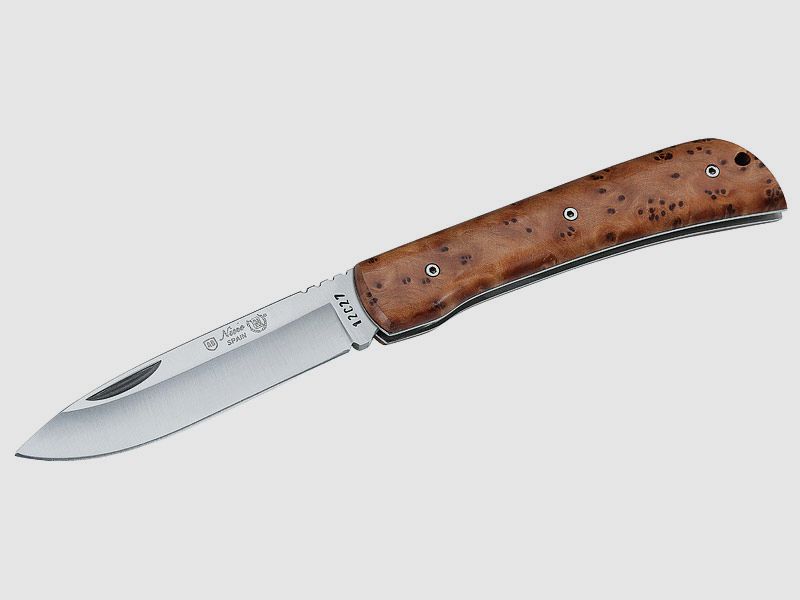 Nieto Taschenmesser Zweihandmesser 12C27 Slipjoint Thuyy-Holz Filework