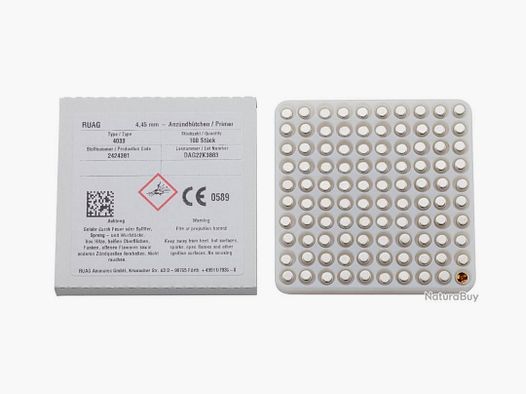 100 ZÜNDHÜTCHEN RWS GROSSPISTOLE 5337