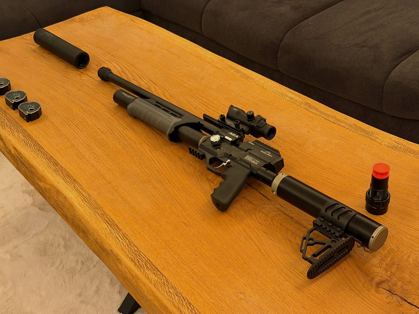 AEA Megalodon+ !! 1500 shots!! +JADS silencer + spring tensioner + lots of accessories