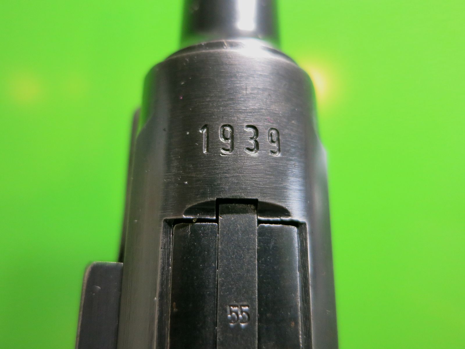 Deutsche Waffen- und Munitionsfabriken (DWM) 1939, Pistole 08 P08, 9 mm Luger, WaA 655 +Adler,  WW2     #67-