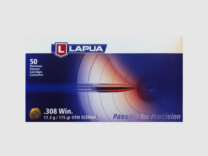 50 Cartucce Lapua Scennar-L Match Calibro .308 175 Grani, immagine 3 di 3