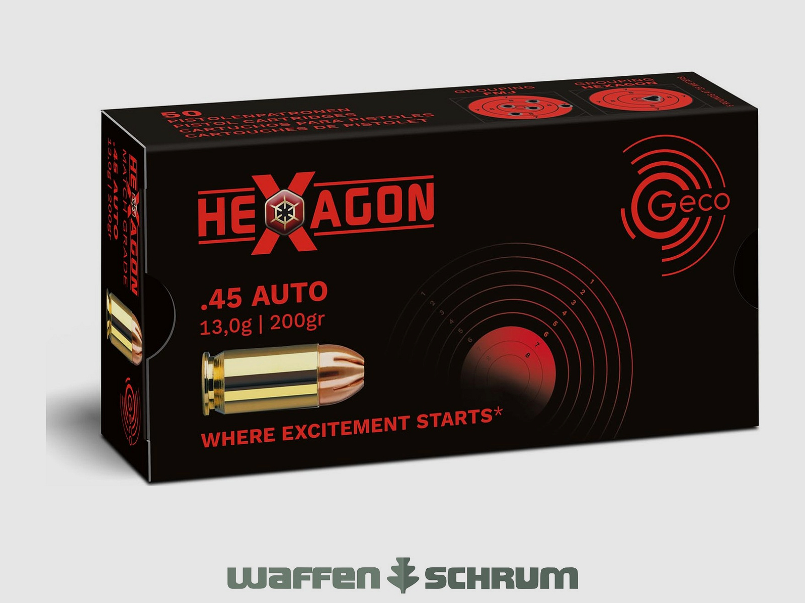 Geco Hexagon 13,0g - 201gr .45Auto