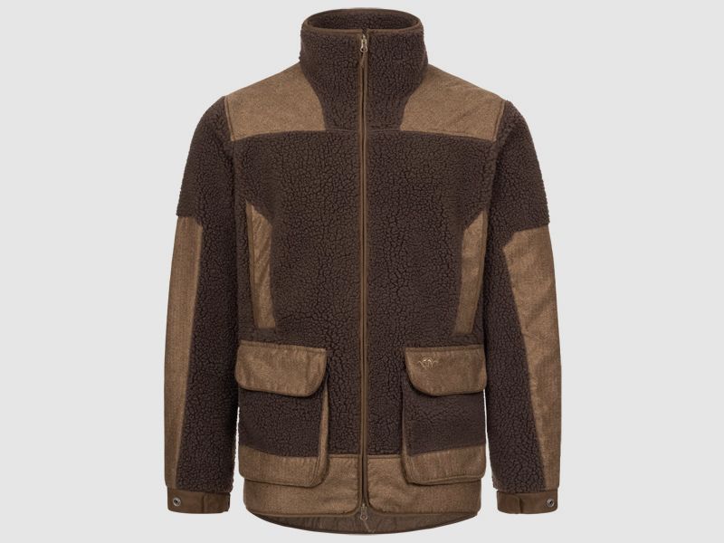 Blaser Sherpa Fleece Jacke dunkelbraun